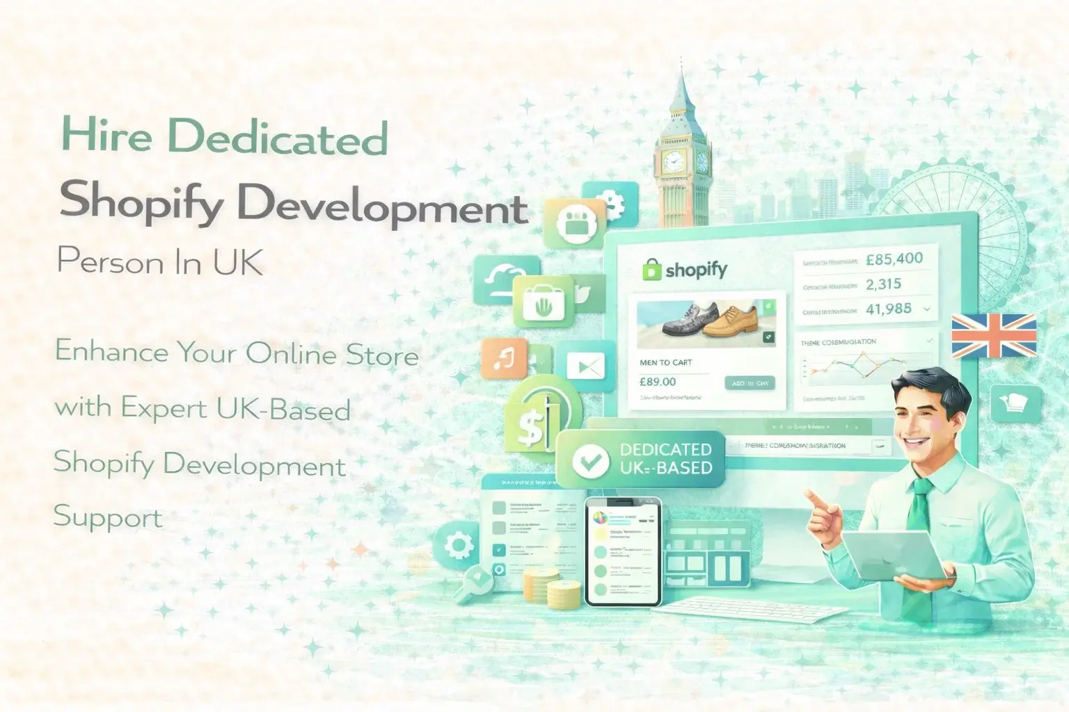 Hire Dedicated Shopify Development Person In UK