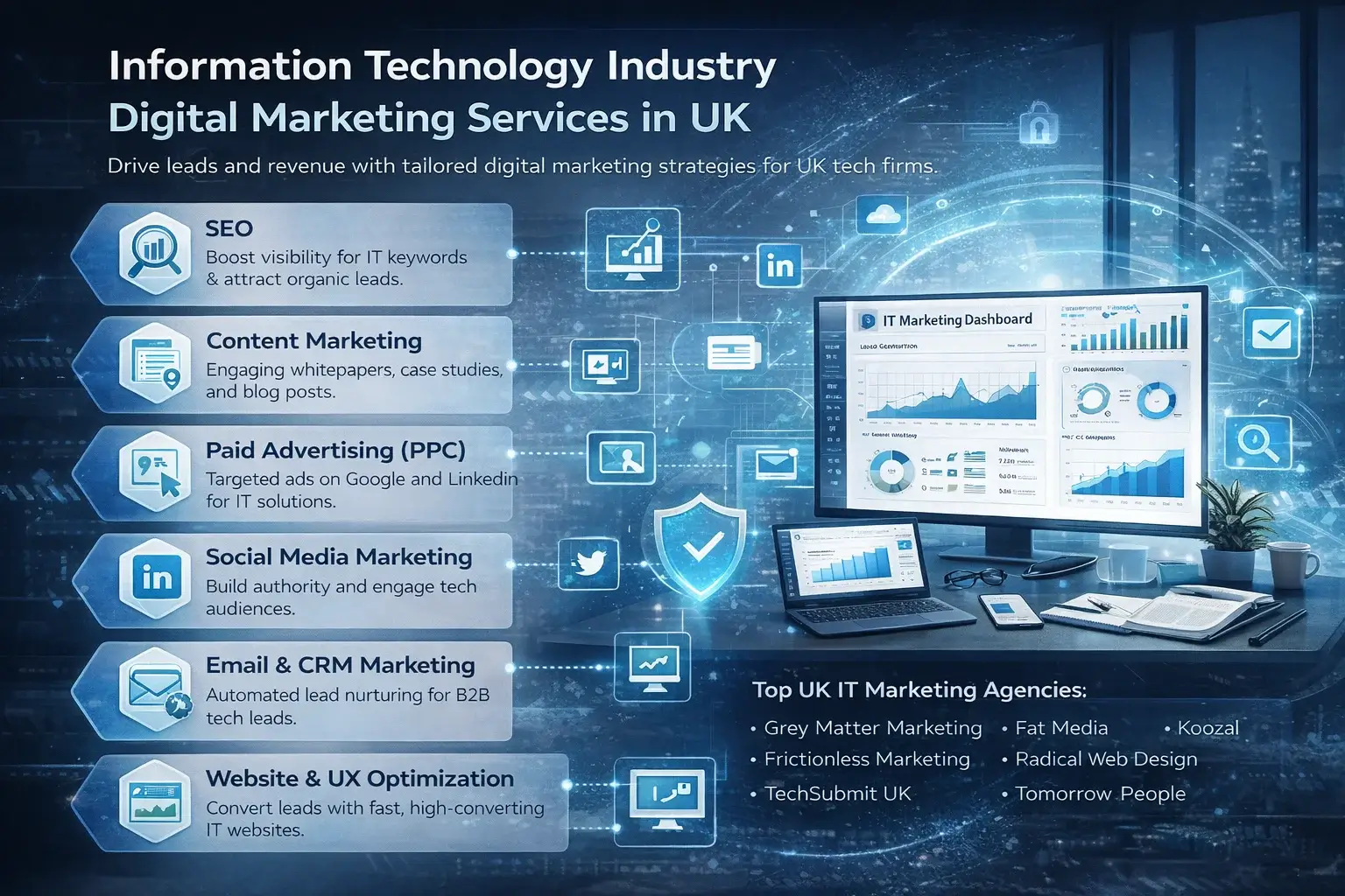 Information Technology Digital Marketing Illustration