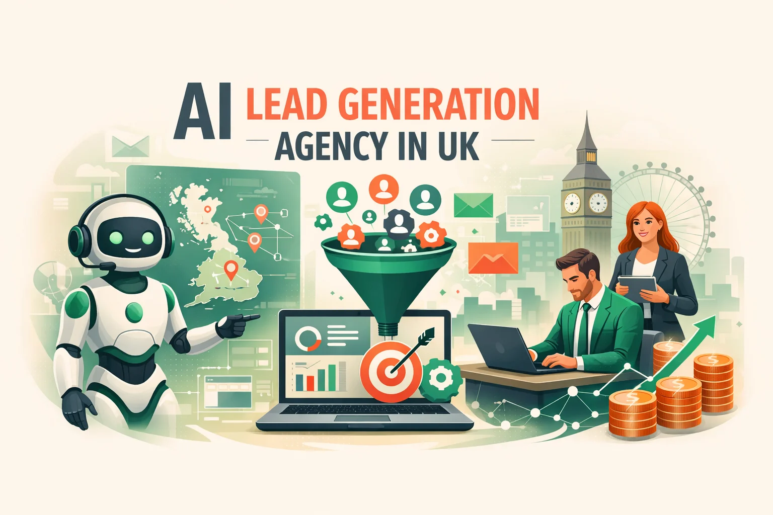 AI Lead Generation Illustration