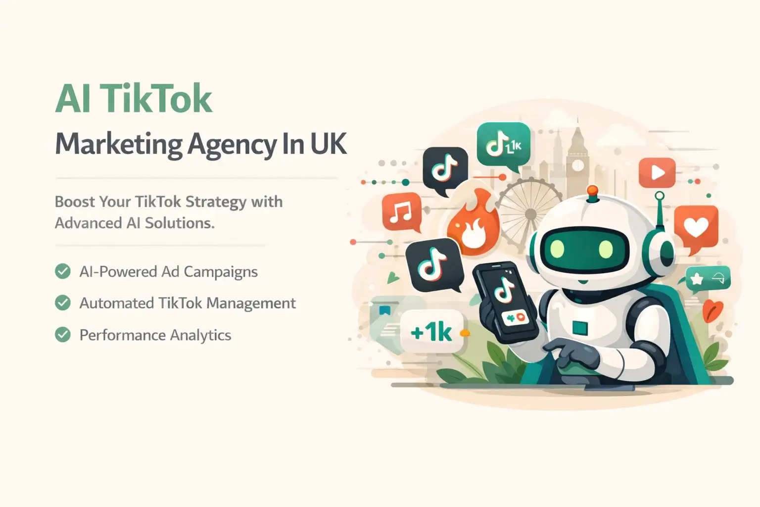 AI TikTok Marketing Illustration