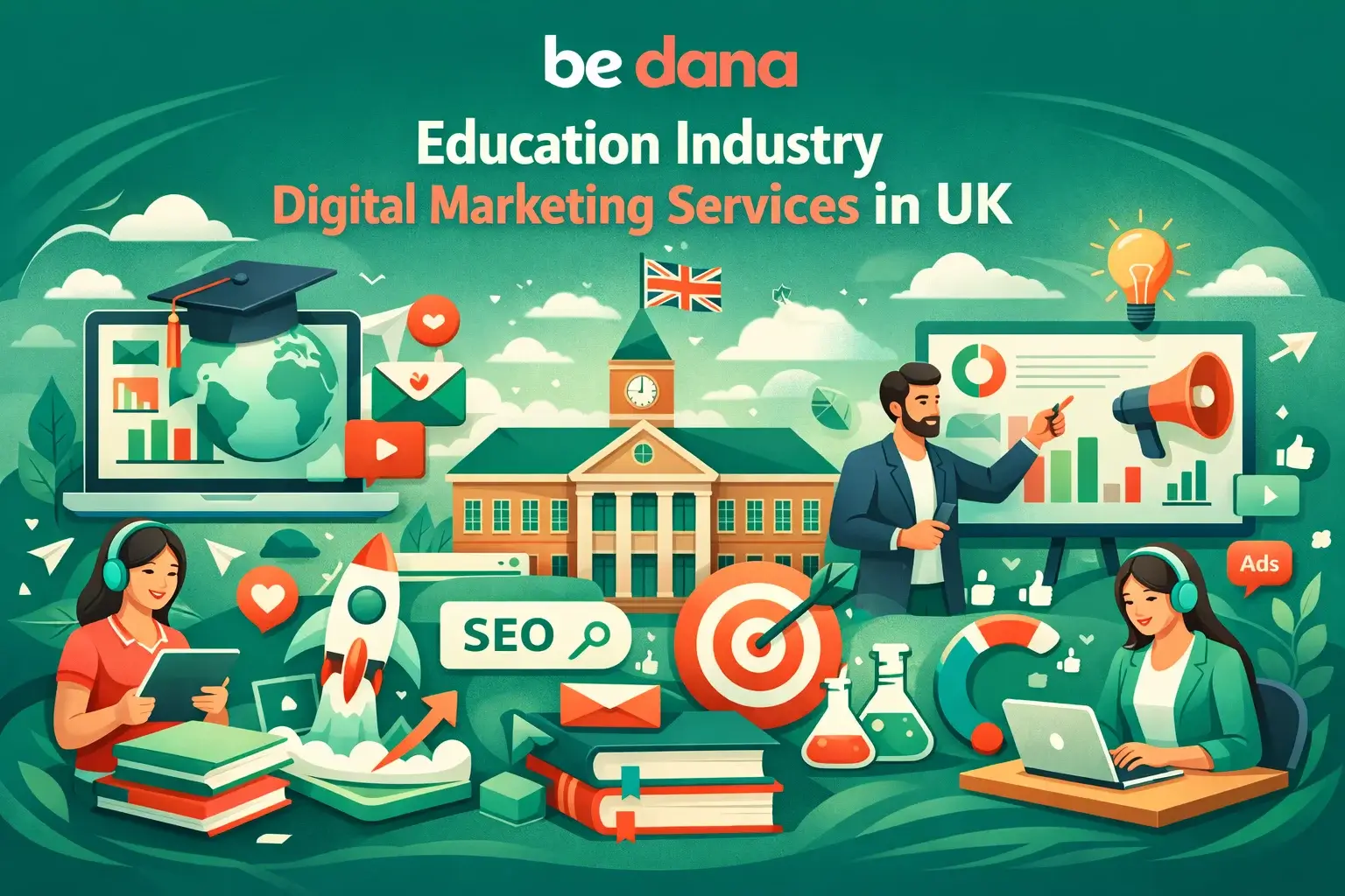 Education Digital Marketing Illustration