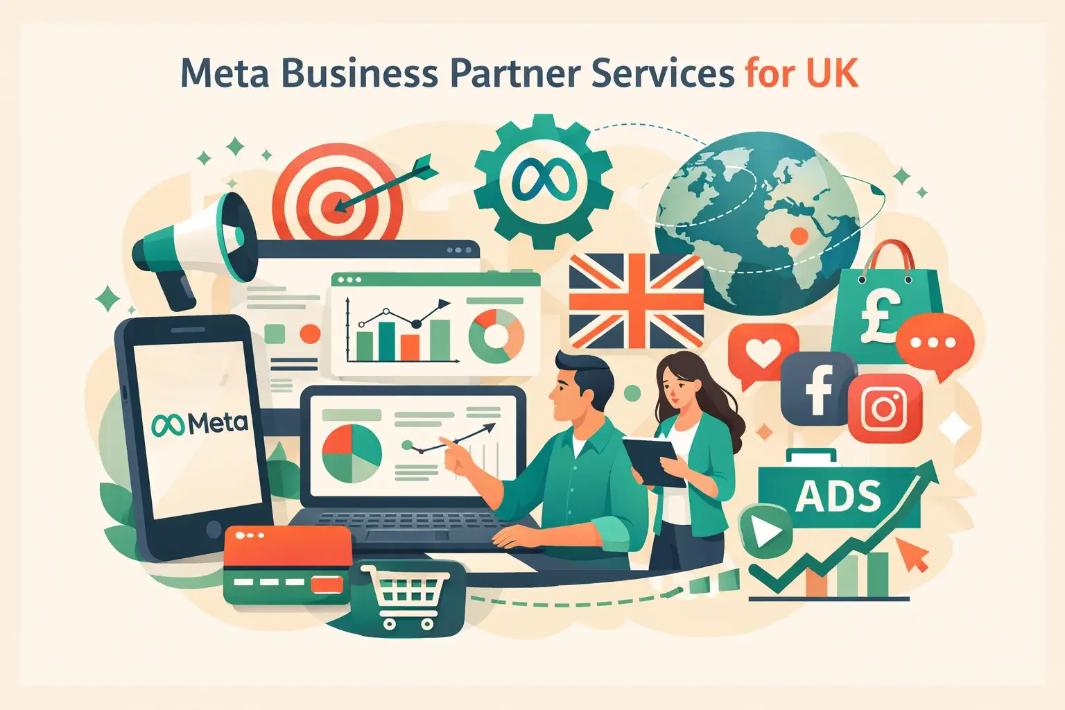 Meta Business Partner Services Illustration