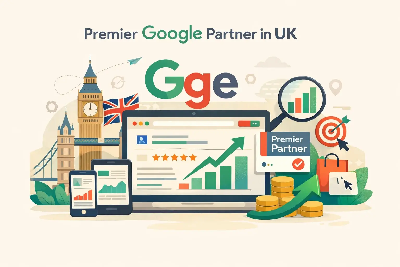 Premier Google Partner UK Illustration