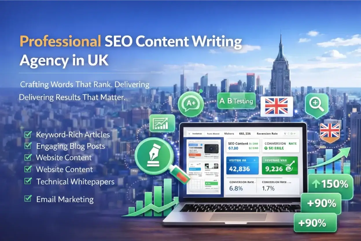 SEO Content Writing Agency UK Illustration