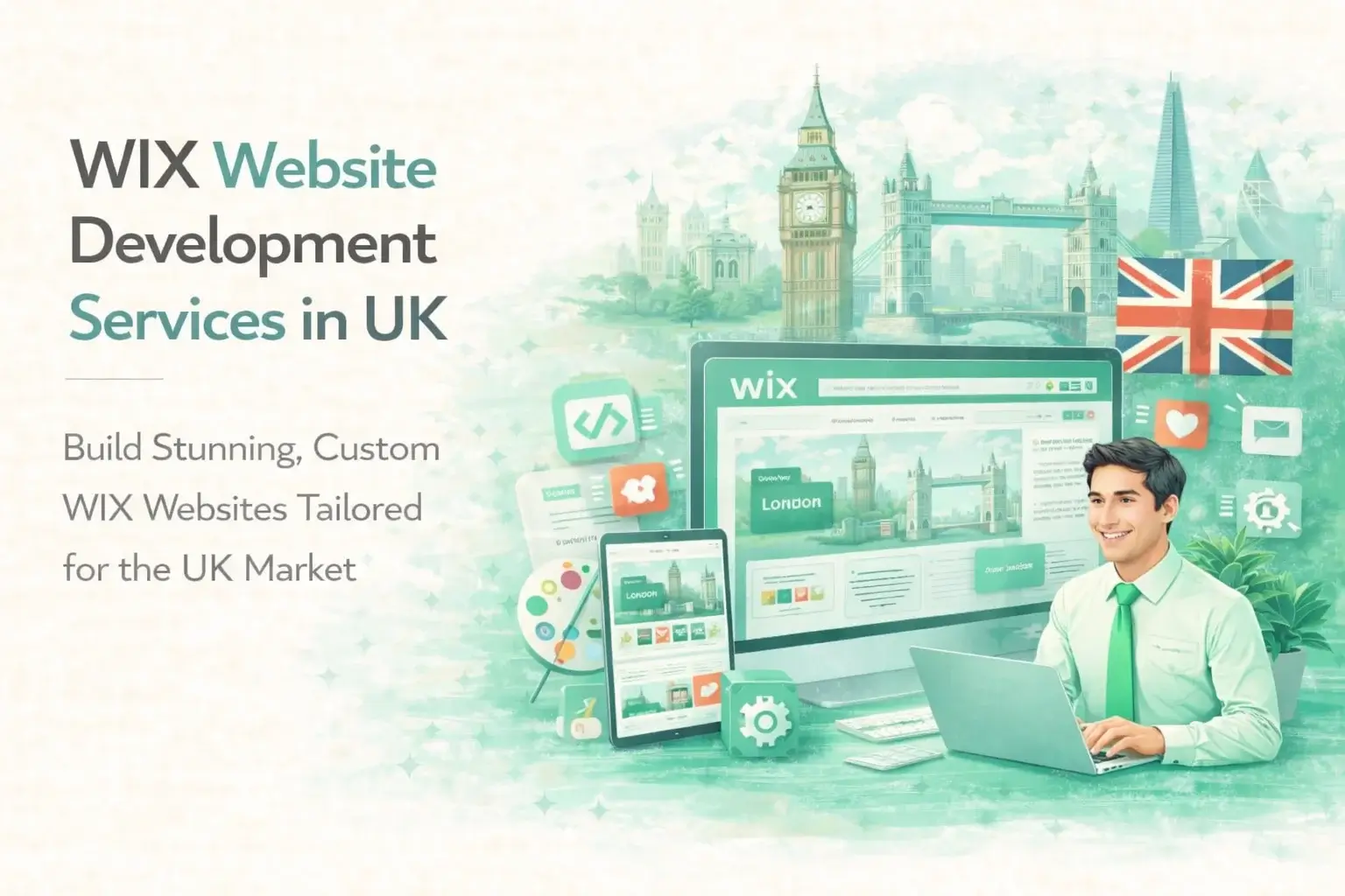 WIX Website Development Illustration