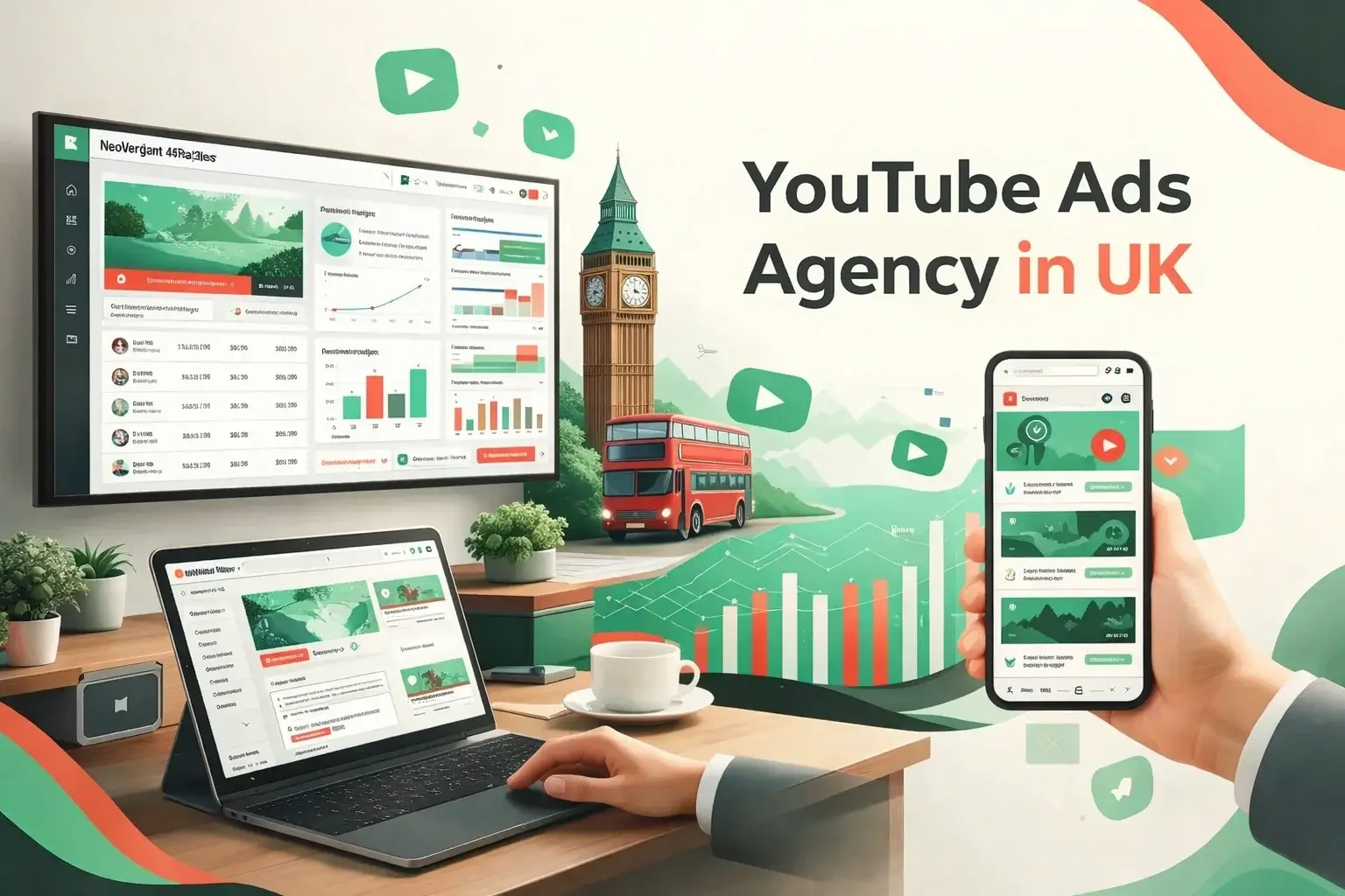 YouTube Ads Agency Illustration