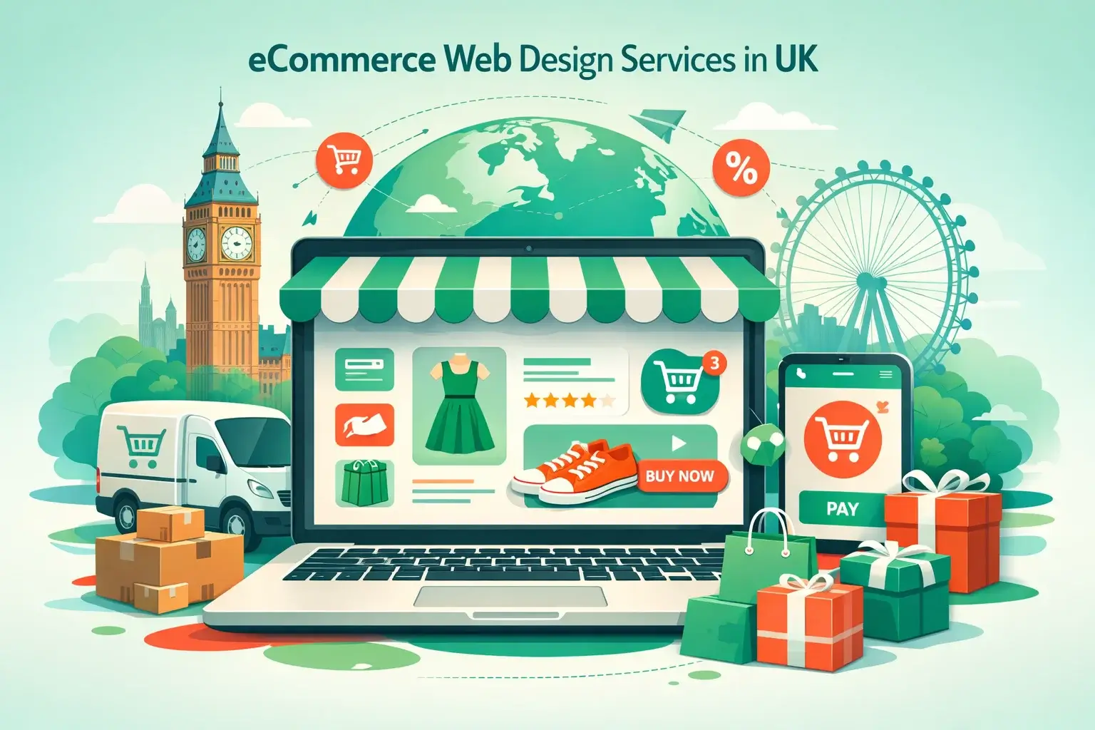 eCommerce Web Design Illustration
